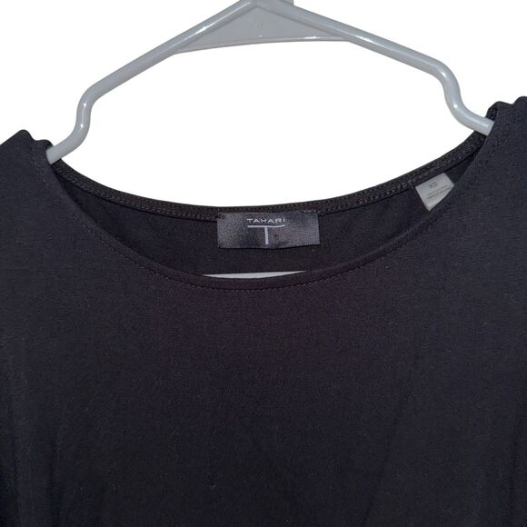 EUC‎ Tahari Animal Print Puff Sleeve Short Sleeve Shirt Size XS - Picture 3 of 5